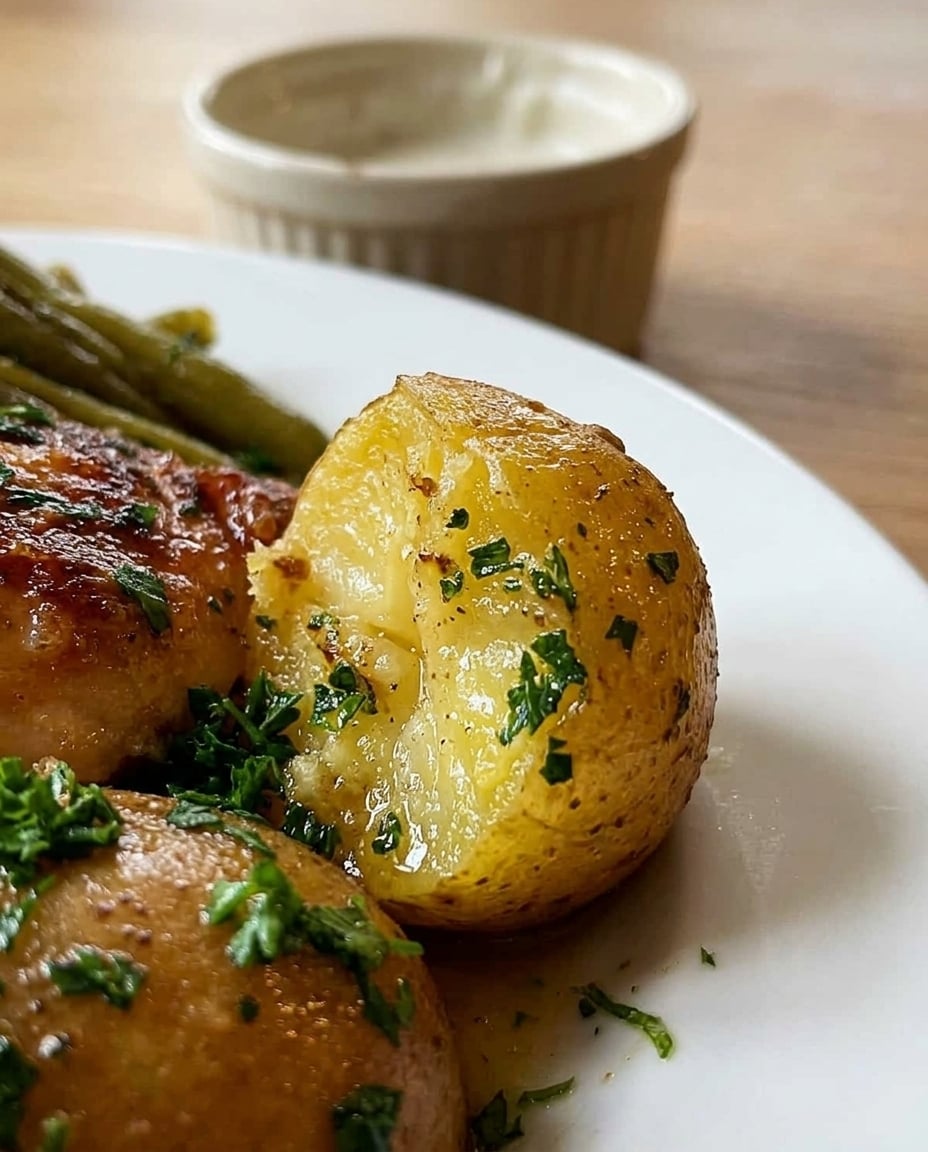 Crock Pot Ranch Chicken and Potatoes close-up