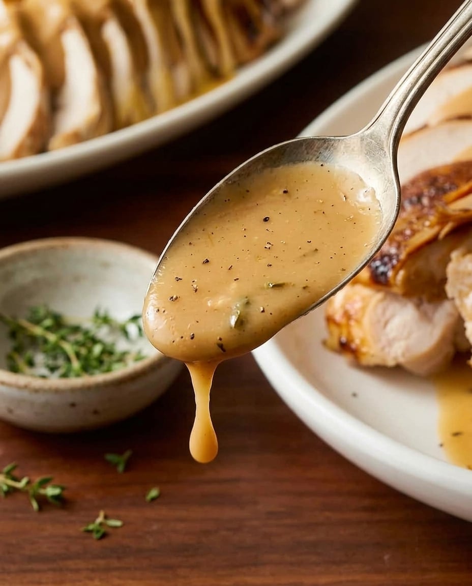 Crock Pot Turkey Breast with Gravy close-up