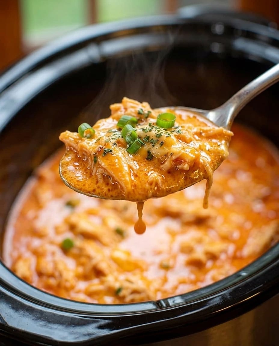 Finished Buffalo Crack Chicken Crock Pot Recipe