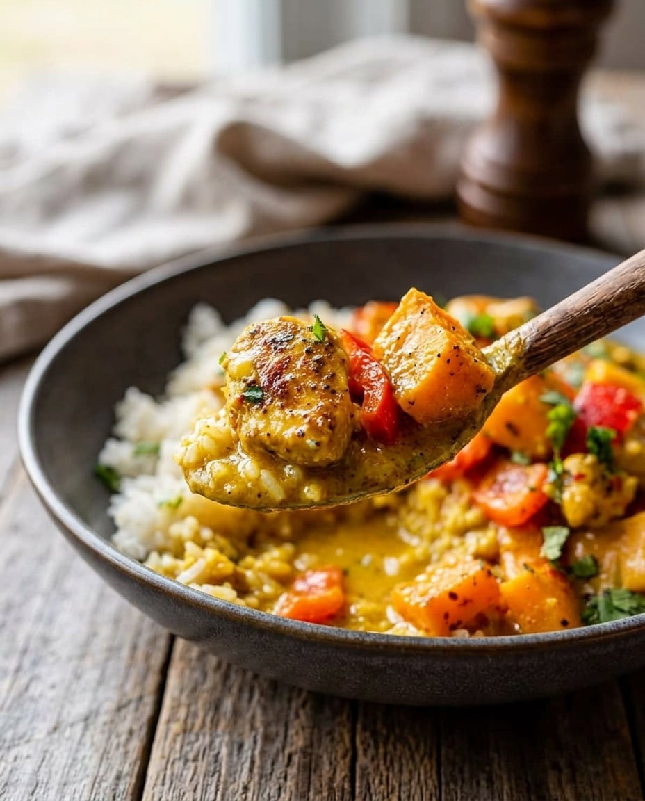 Finished Crock Pot Chicken Curry Recipe