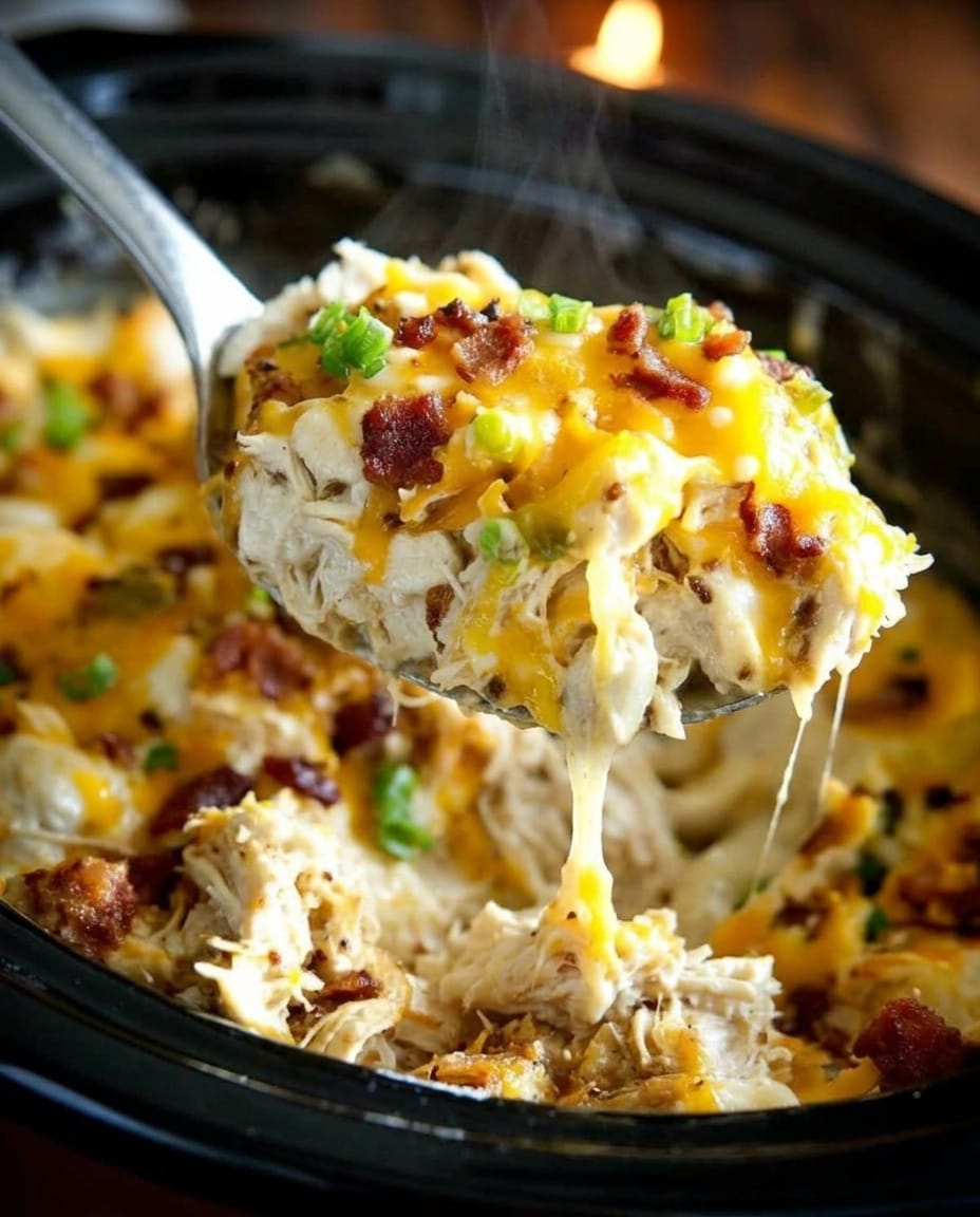 Finished Crock Pot Crack Chicken Pasta Recipe