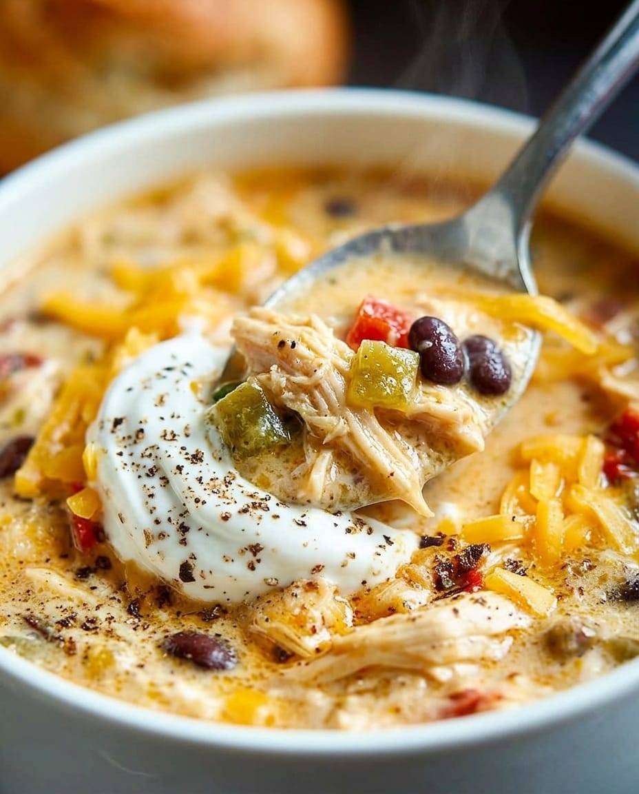 Finished Crock Pot Jalapeño Popper Chicken Chili