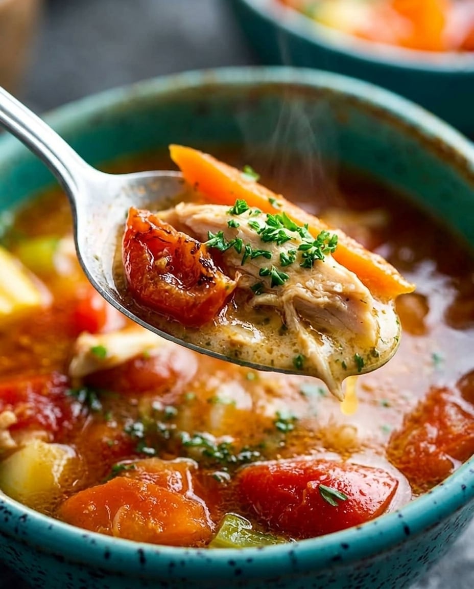Finished Crock Pot Tuscan Chicken Stew Recipe
