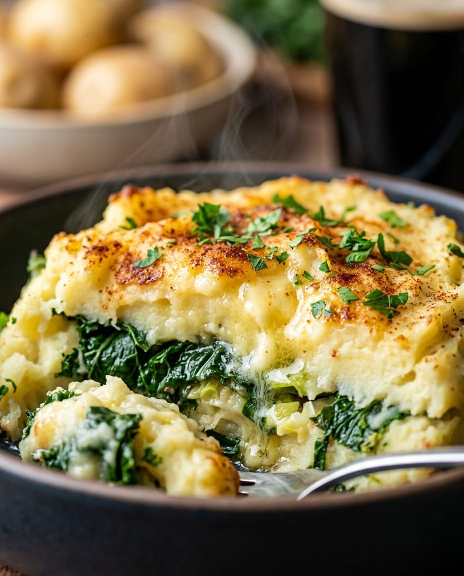 Finished Slow Cooker Colcannon Recipe Creamy Irish Potatoes