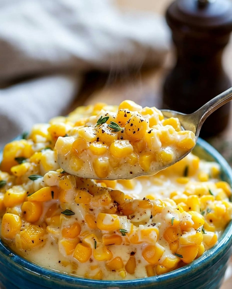 Finished Slow Cooker Creamed Corn That’s Irresistible