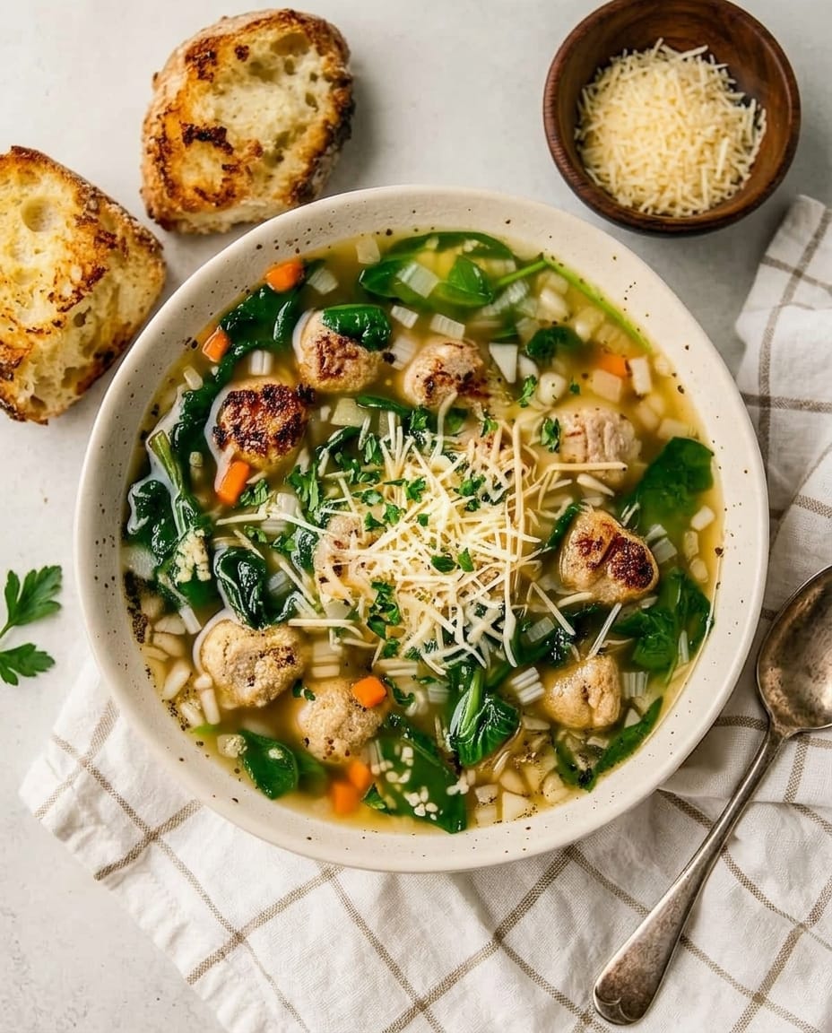 Finished Slow Cooker Italian Wedding Soup Recipe