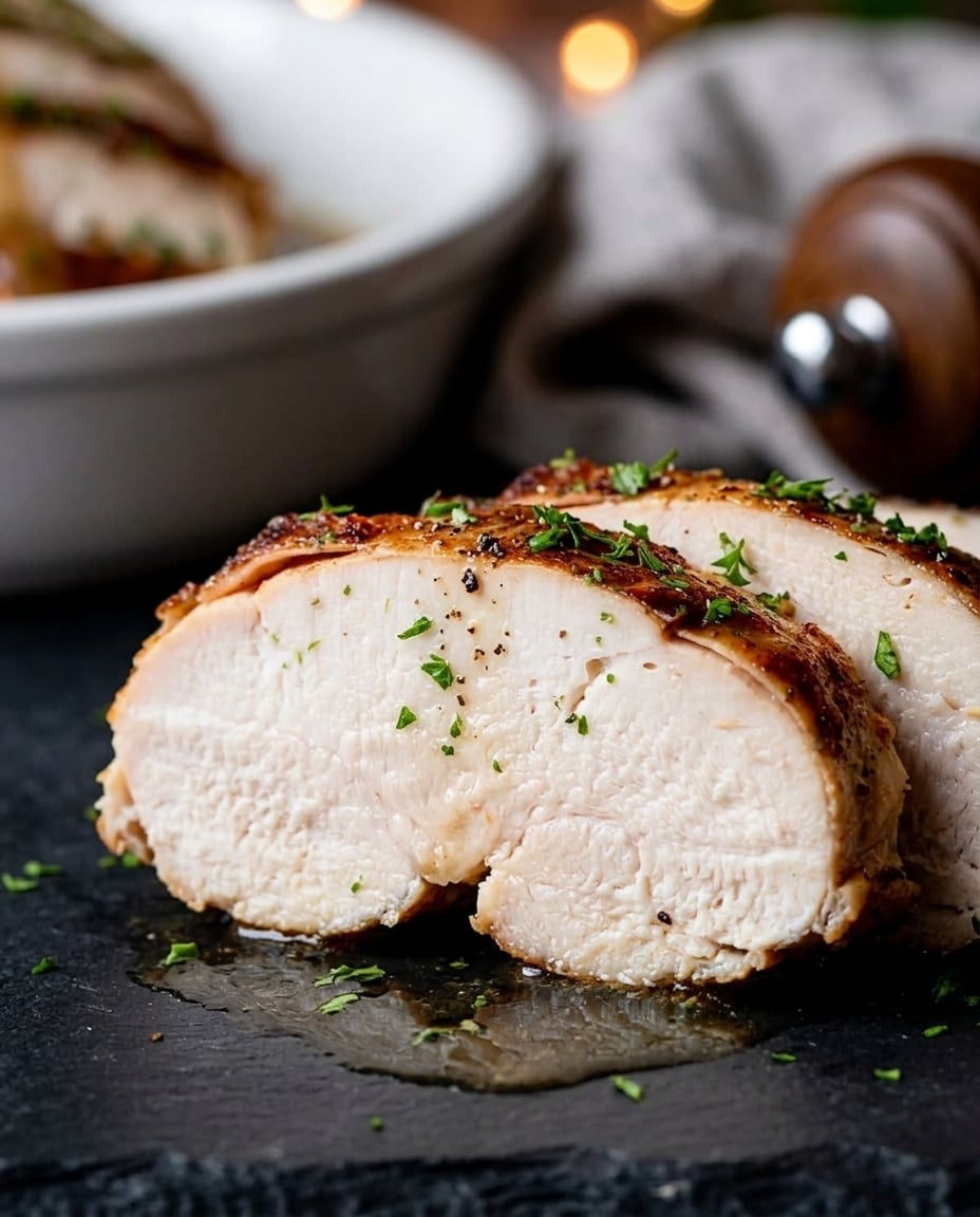 Slow Cooker Boneless Turkey Breast Recipe served
