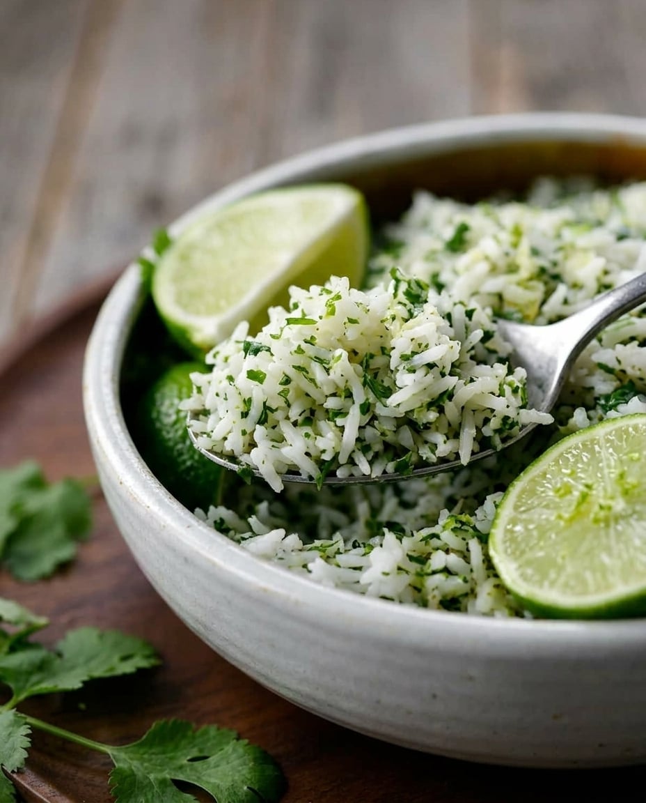 Finished Slow Cooker Cilantro Lime Rice