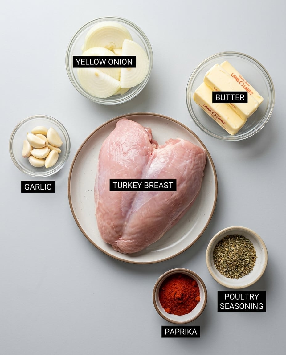 Ingredients for Boneless Turkey Breast in Crock Pot (So Juicy!)