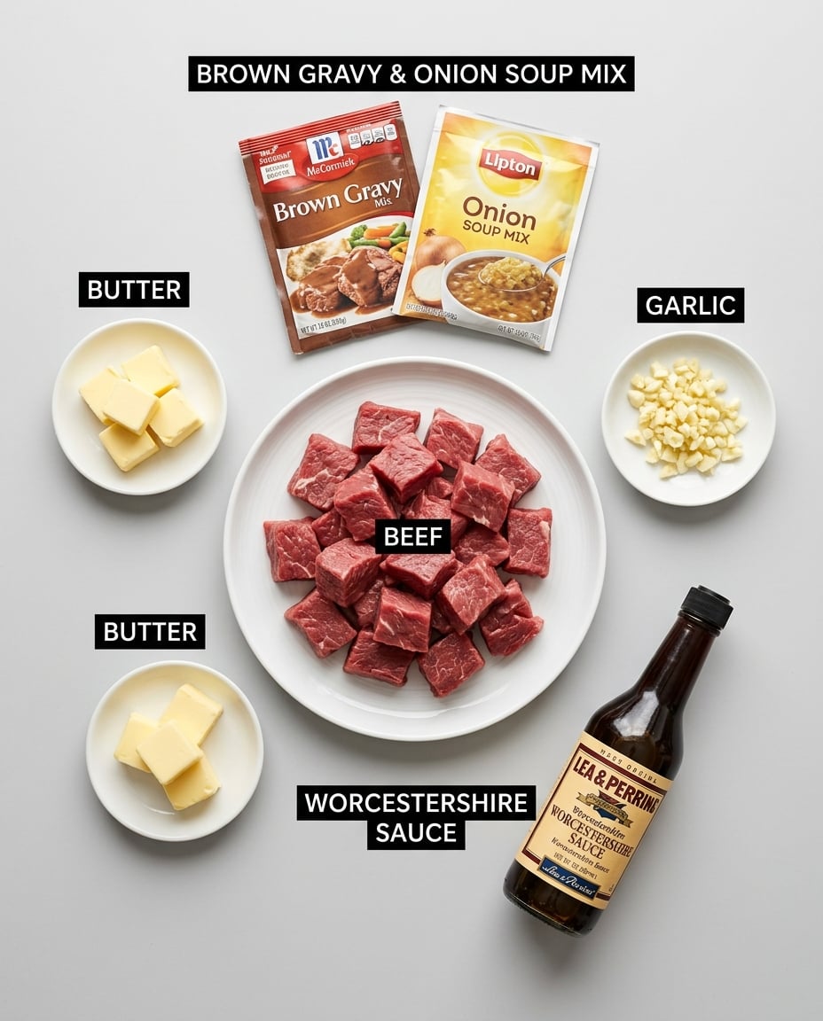 What you need for Crock Pot Brown Gravy with Tender Beef