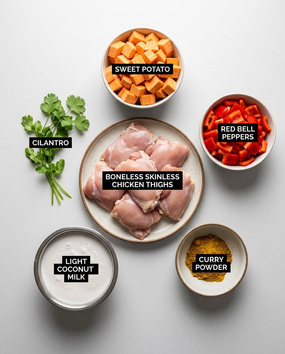 Ingredients for Crock Pot Chicken Curry Recipe