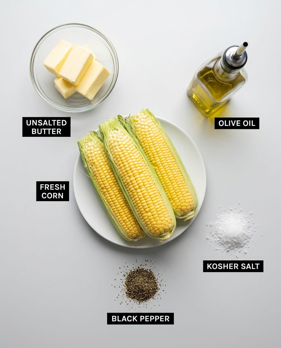 Ingredients for Crock Pot Corn on the Cob Recipe