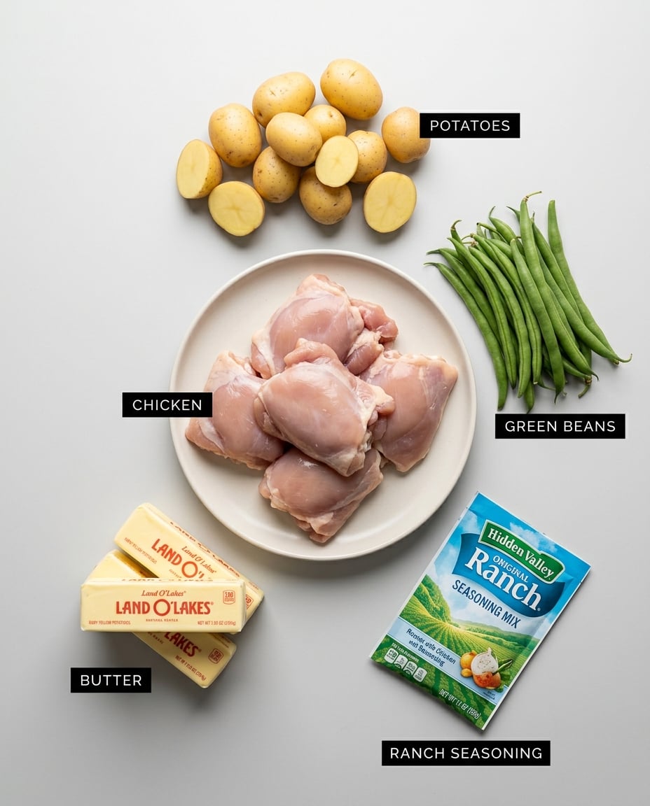 Crock Pot Ranch Chicken and Potatoes ingredients