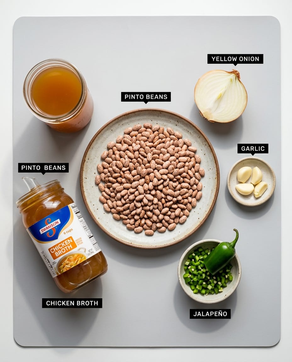 Ingredients for Crock Pot Refried Beans from Scratch