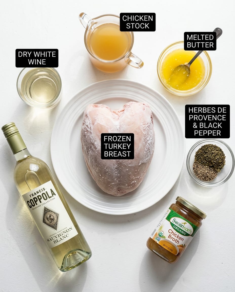 Ingredients for Frozen Turkey Breast in Crock Pot Recipe