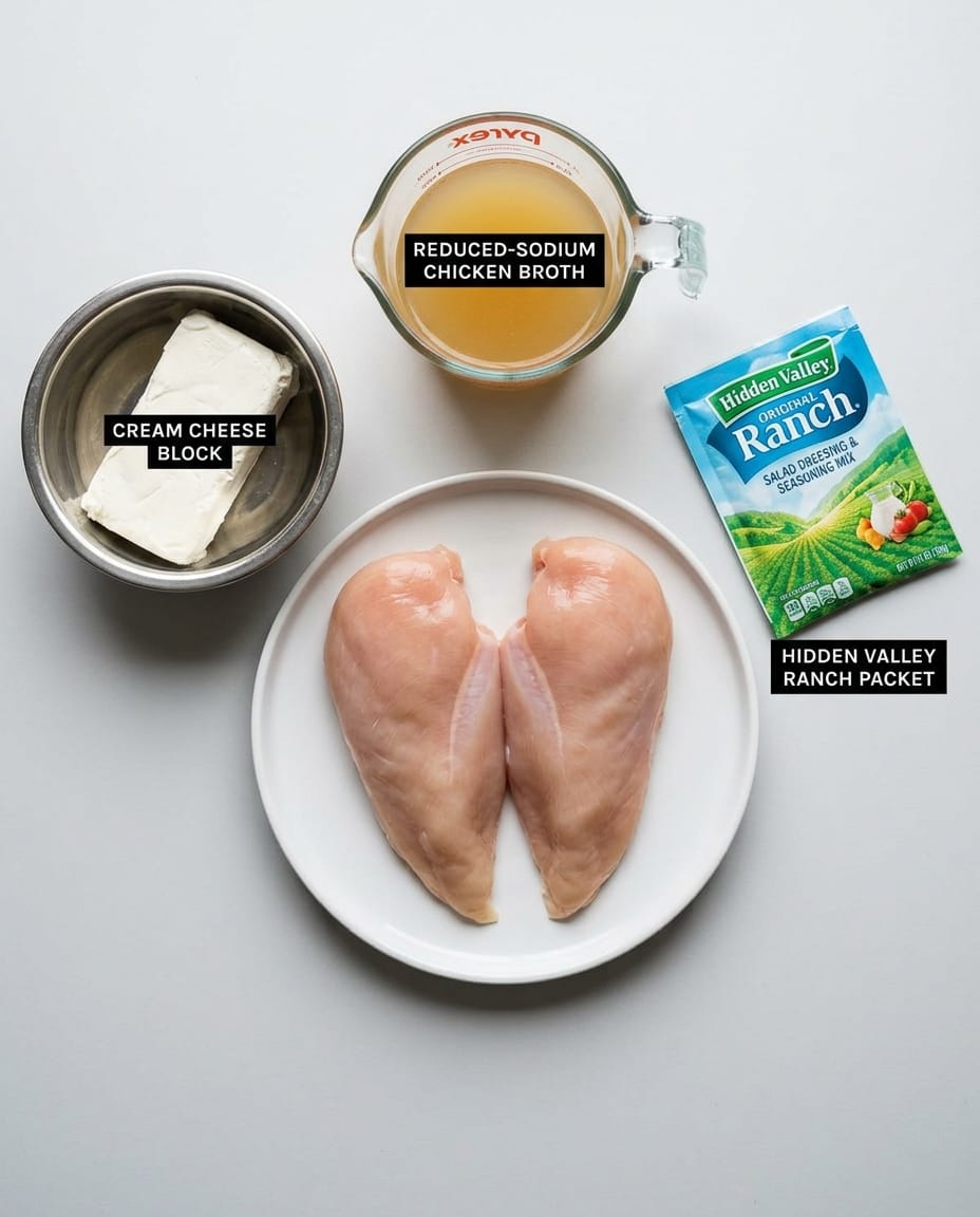 Ingredients for Ranch Chicken Crock Pot Recipe