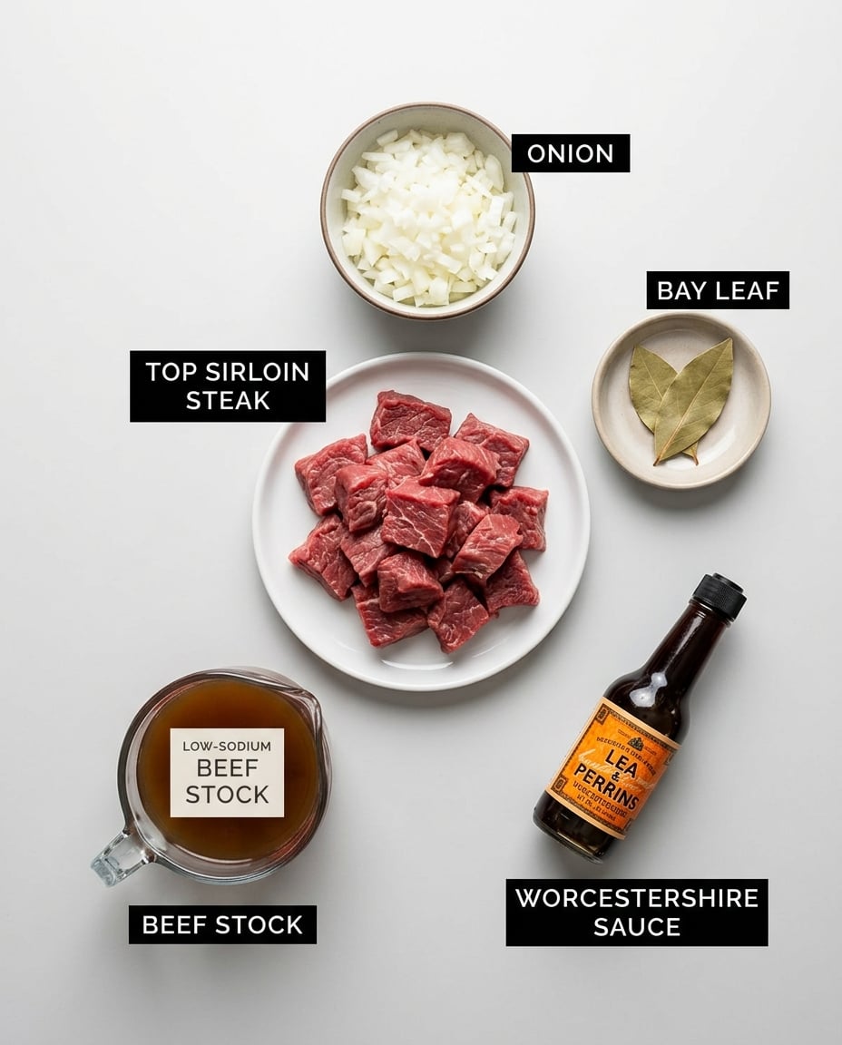 Slow Cooker Beef Tips and Gravy Recipe recipe ingredients