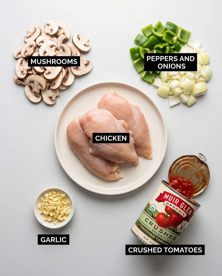 What you need for Slow Cooker Chicken Cacciatore