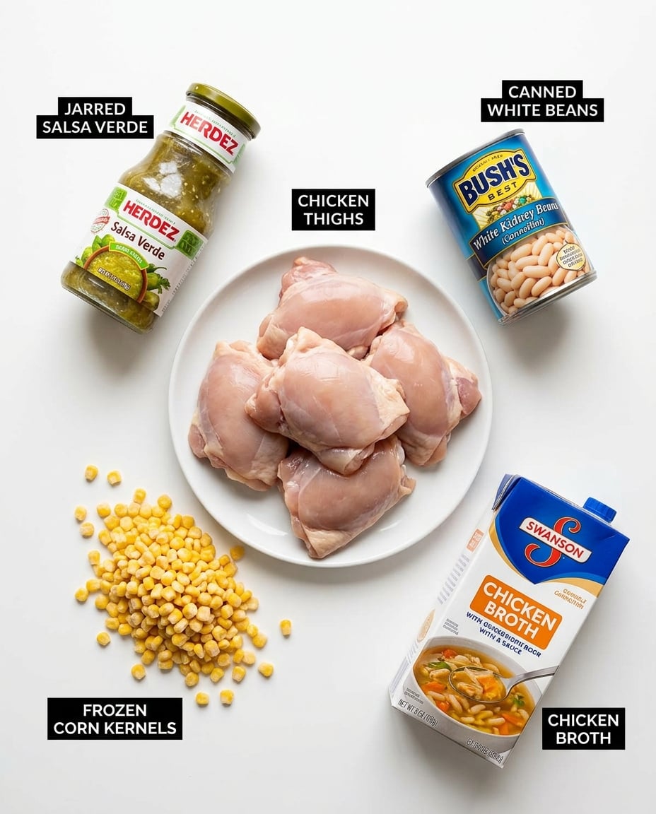 Slow Cooker Green Chicken Chili Recipe ingredients