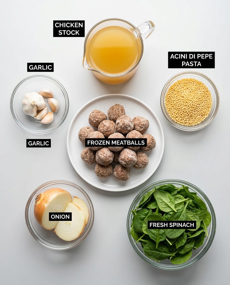 Ingredients for Slow Cooker Italian Wedding Soup Recipe