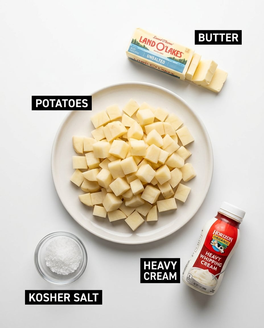 Ingredients for Slow Cooker Mashed Potatoes Done Right